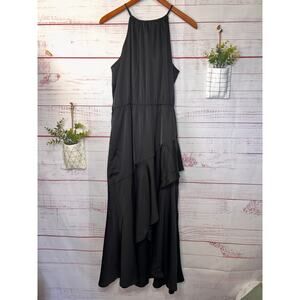 New Asymmetrical Ruffle Hem Dress Women's Large